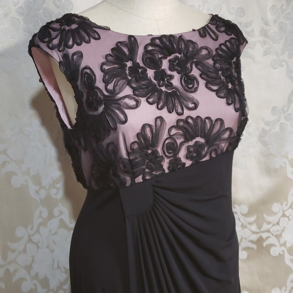Connected Apparel (16) Black & Rose Cocktail dress